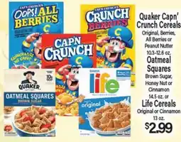 Angelo Caputo's Fresh Market Quaker Cap'n Crunch Cereals offer