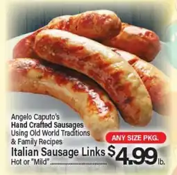 Angelo Caputo's Fresh Market Italian Sausage Links offer