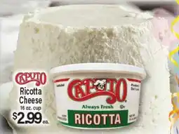 Angelo Caputo's Fresh Market CAPUZO Ricotta Cheese offer