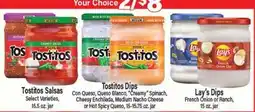 Angelo Caputo's Fresh Market Tostitos Salsas, Con Queso, Queso Blanco, Creamy Spinach, Cheesy Enchilada, Lay's French Onion offer