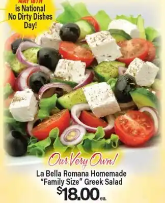 Angelo Caputo's Fresh Market La Bella Romana Homemade Family Size Greek Salad offer