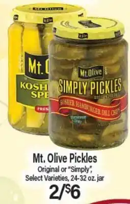 Angelo Caputo's Fresh Market Mt. Olive Pickles offer
