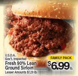 Angelo Caputo's Fresh Market Fresh 90% Lean Ground Sirloin offer