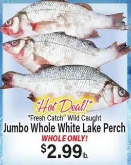 Angelo Caputo's Fresh Market Fresh Catch Wild Caught Jumbo Whole White Lake Perch offer