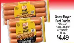 Angelo Caputo's Fresh Market Oscar Mayer Beef Franks offer