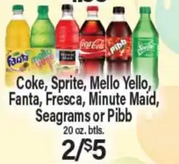 Angelo Caputo's Fresh Market Coke, Sprite, Mello Yello, Fanta, Fresca, Minute Maid, Seagrams or Pibb offer