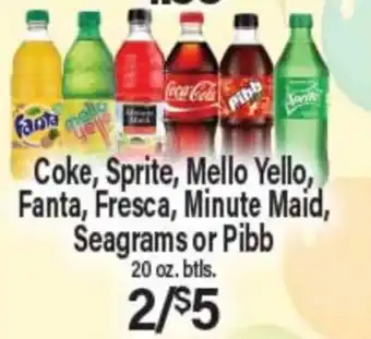 Angelo Caputo's Fresh Market Coke, Sprite, Mello Yello, Fanta, Fresca, Minute Maid, Seagrams or Pibb offer