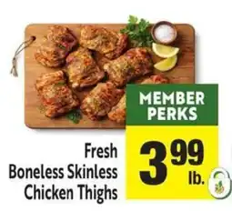 Save Mart Fresh Boneless Skinless Chicken Thighs offer