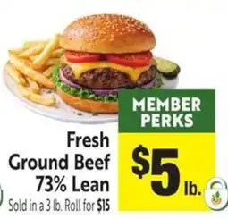 Save Mart Fresh Ground Beef 73% Lean offer