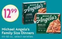 Save Mart Michael angelo's family size dinners offer