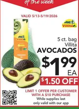 Pete's Fresh Market 5 ct. bag Villita AVOCADOS offer