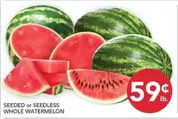 Pete's Fresh Market SEEDED or SEEDLESS WHOLE WATERMELON offer