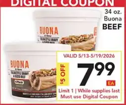 Pete's Fresh Market 34 oz. Buona BEEF offer