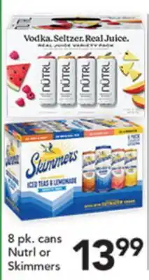 Pete's Fresh Market 8 pk. cans Nutrli or Skimmers offer