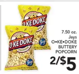 Pete's Fresh Market Jays O-KE-DOKE BUTTERY POPCORN offer