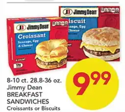 Pete's Fresh Market 8-10 ct. 28.8-36 oz. Jimmy Dean BREAKFAST SANDWICHES offer