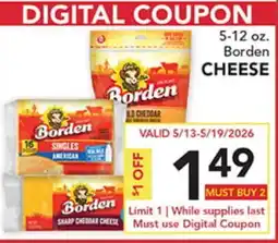 Pete's Fresh Market 5-12 oz. Borden CHEESE offer