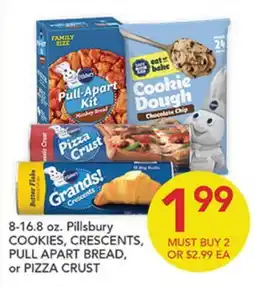 Pete's Fresh Market 8-16.8 oz. Pillsbury COOKIES, CRESCENTS, PULL APART BREAD, or PIZZA CRUST offer