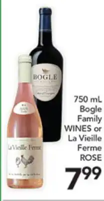 Pete's Fresh Market 750 mL Bogle Family WINES or La Vieille Ferme ROSE offer