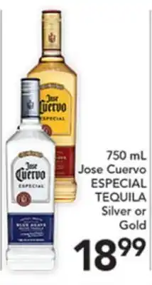 Pete's Fresh Market 750 mL Jose Cuervo ESPECIAL TEQUILA Silver or Gold offer