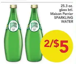 Pete's Fresh Market 25.3 oz. glass btl. Maison Perrier SPARKLING WATER offer