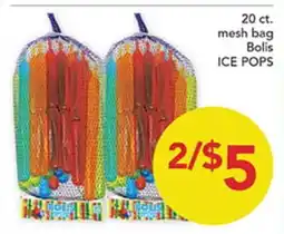 Pete's Fresh Market 20 ct. mesh bag Bolis ICE POPS offer