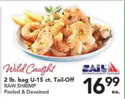 Pete's Fresh Market 2 lb. bag U-15 ct. Tail-Off RAW SHRIMP offer