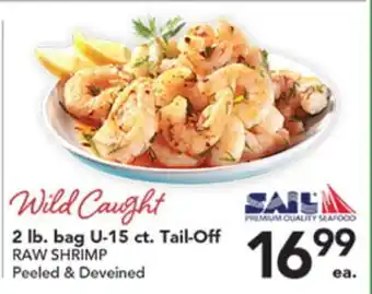Pete's Fresh Market 2 lb. bag U-15 ct. Tail-Off RAW SHRIMP offer