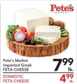 Pete's Fresh Market Pete's Market Imported Greek FETA CHEESE offer
