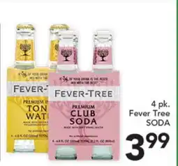 Pete's Fresh Market 4 pk. Fever Tree SODA offer