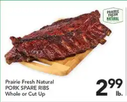 Pete's Fresh Market Prairie Fresh Natural PORK SPARE RIBS offer