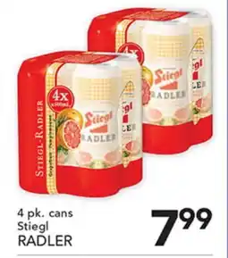 Pete's Fresh Market 4 pk. cans Stiegl RADLER offer