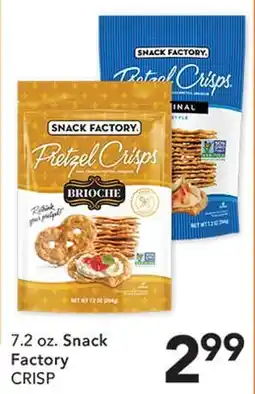 Pete's Fresh Market 7.2 oz. Snack Factory CRISP offer