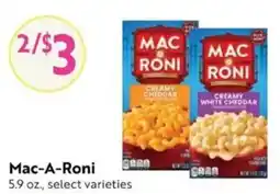 Save Mart Mac A Roni offer