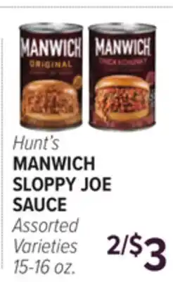 Cermak Fresh Market Hunt's MANWICH SLOPPY JOE SAUCE offer