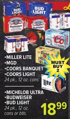 Cermak Fresh Market •MILLER LITE •MGD •COORS BANQUET •COORS LIGHT •MICHELOB ULTRA •BUDWEISER •BUD LIGHT offer