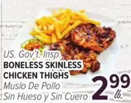 Cermak Fresh Market U.S. Gov't Insp. BONELESS SKINLESS CHICKEN THIGHS offer