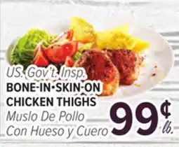 Cermak Fresh Market U.S. Gov't Insp. BONE-IN•SKIN-ON CHICKEN THIGHS offer