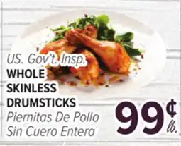 Cermak Fresh Market US. Gov't Insp. WHOLE SKINLESS DRUMSTICKS offer