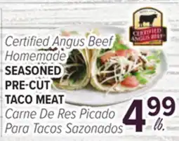 Cermak Fresh Market Certified Angus Beef Homemade SEASONED PRE-CUT TACO MEAT offer