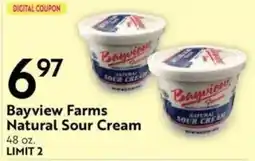 Save Mart Bayview Farms Natural Sour Cream offer