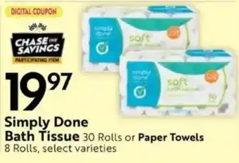 Save Mart Simply Done Bath Tissue offer