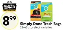 Save Mart Simply Done Trash Bags offer