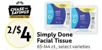 Save Mart Simply Done Facial Tissue offer