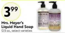 Save Mart Mrs Meyers Liquid Hand Soap offer