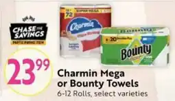 Save Mart Charmin Mega or Bounty Towels offer