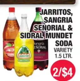 Carnicerias Jimenez JARRITOS, SANGRIA SENIORAL & SIDRAL MUNDENAT SODA VARIETY offer