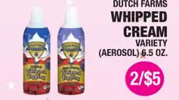 Carnicerias Jimenez DUTCH FARMS WHIPPED CREAM VARIETY offer
