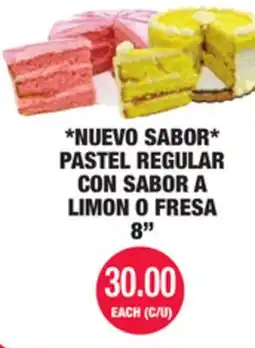 Carnicerias Jimenez PASTEL REGULAR CON SABOR A LIMÓN O FRESA offer