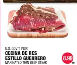 Carnicerias Jimenez U.S. GOV'T INSP. CECINA DE RES ESTILLO GUERRERO MARINATED THIN BEEF STEAK offer